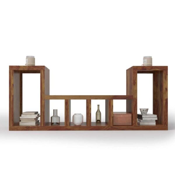 Solid Wood TV Stand with Shelf Storage - Image 2