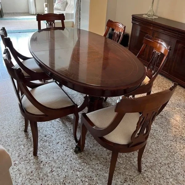 Classic Walnut 6 Seater Dinning Table