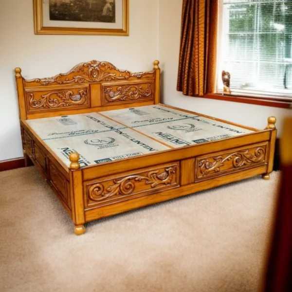 Classic Honey Finishing Carving Bed