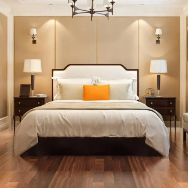 Modern Classic Dark Walnut Bed