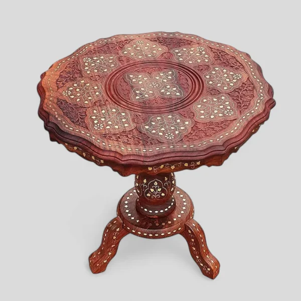 Round Kashmiri Work Table
