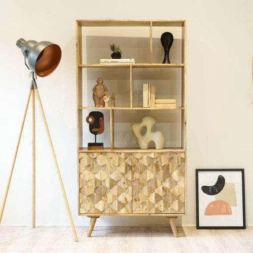 Pentagonal Hand-Carved Sideboard Ca