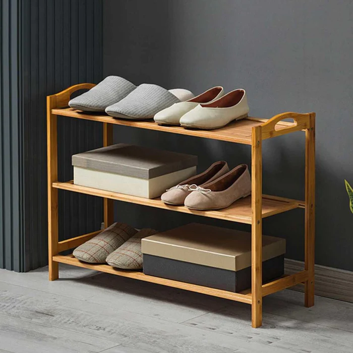 3-Tier Bamboo Shoe Rack Bench Durab