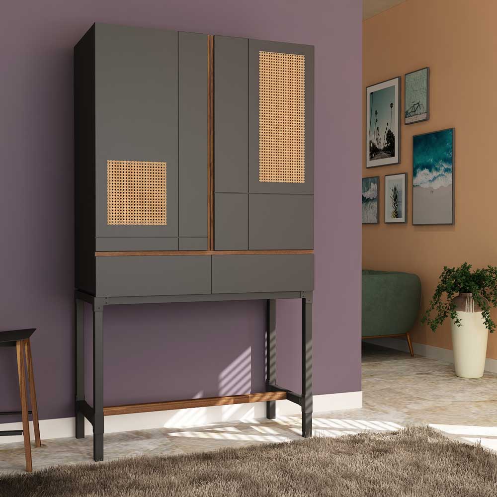 Oru Handmade Teak Wood Bar Cabinet 