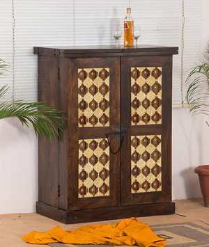 Stone Design Storing Handmade Teak 