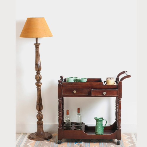 Alivio Handmade Teak Wood Bar Servi