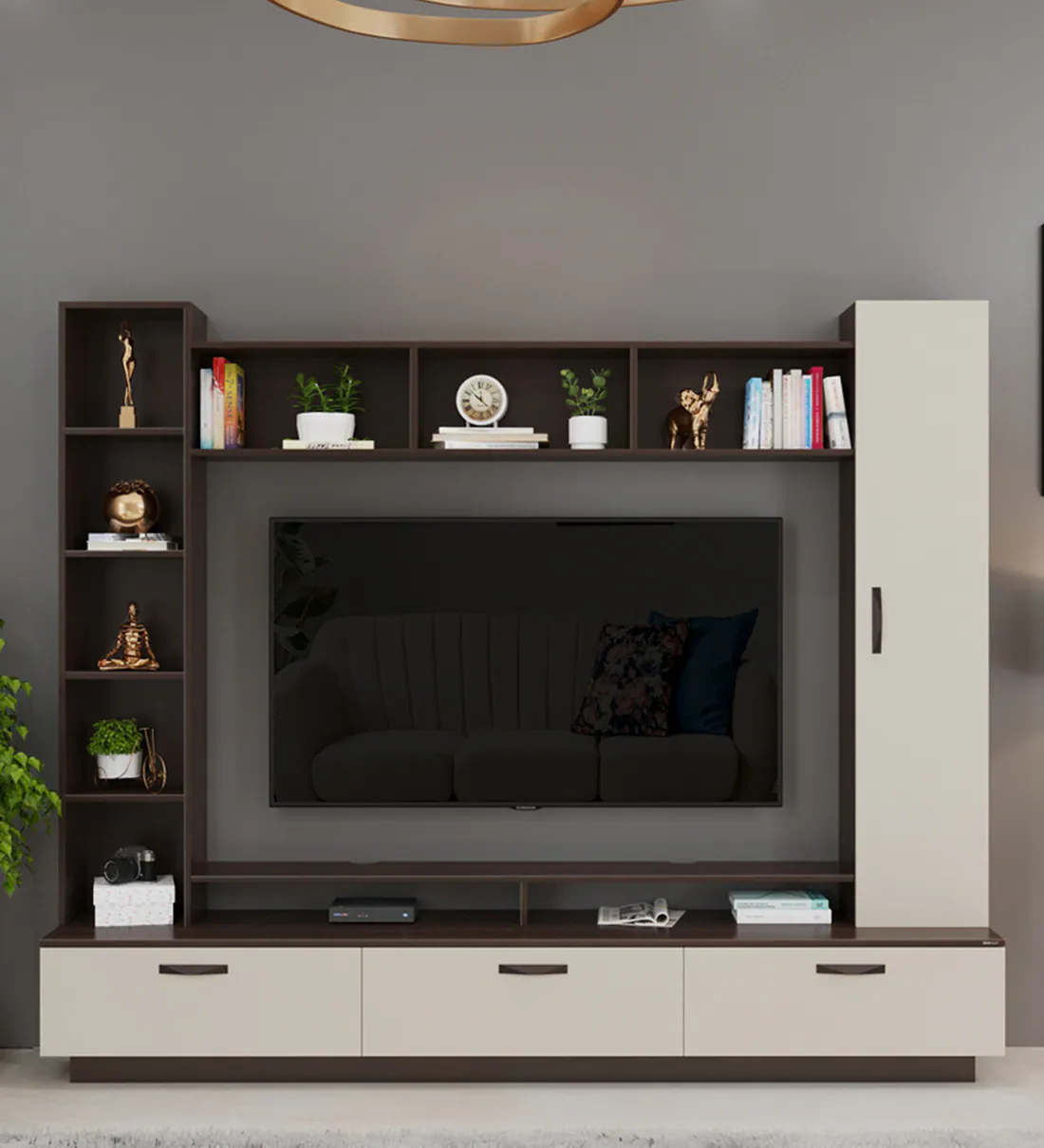 Fenily Wooden Rectangular TV Unit (