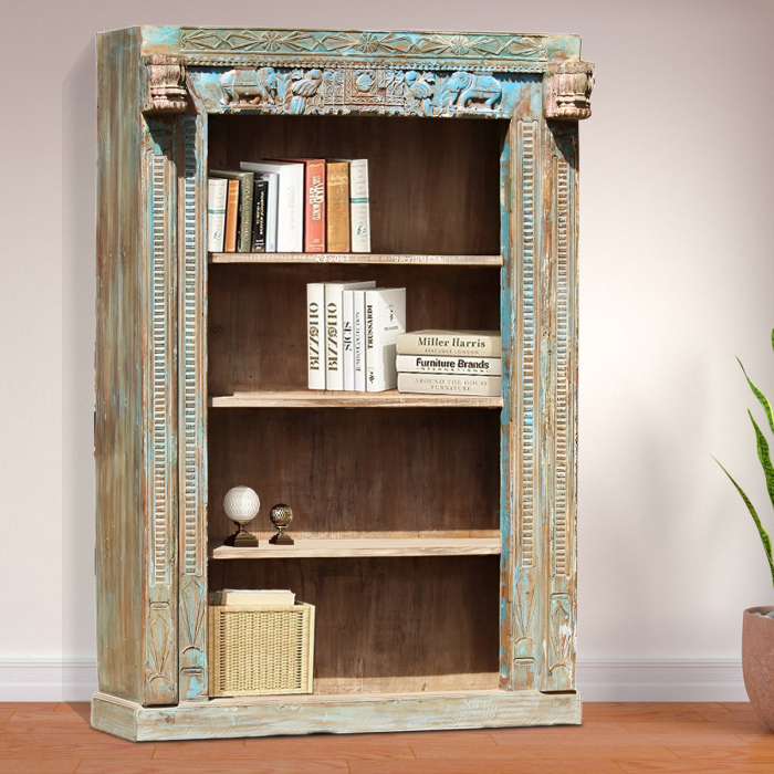 Marijus Handmade Teak Wood Bookshel