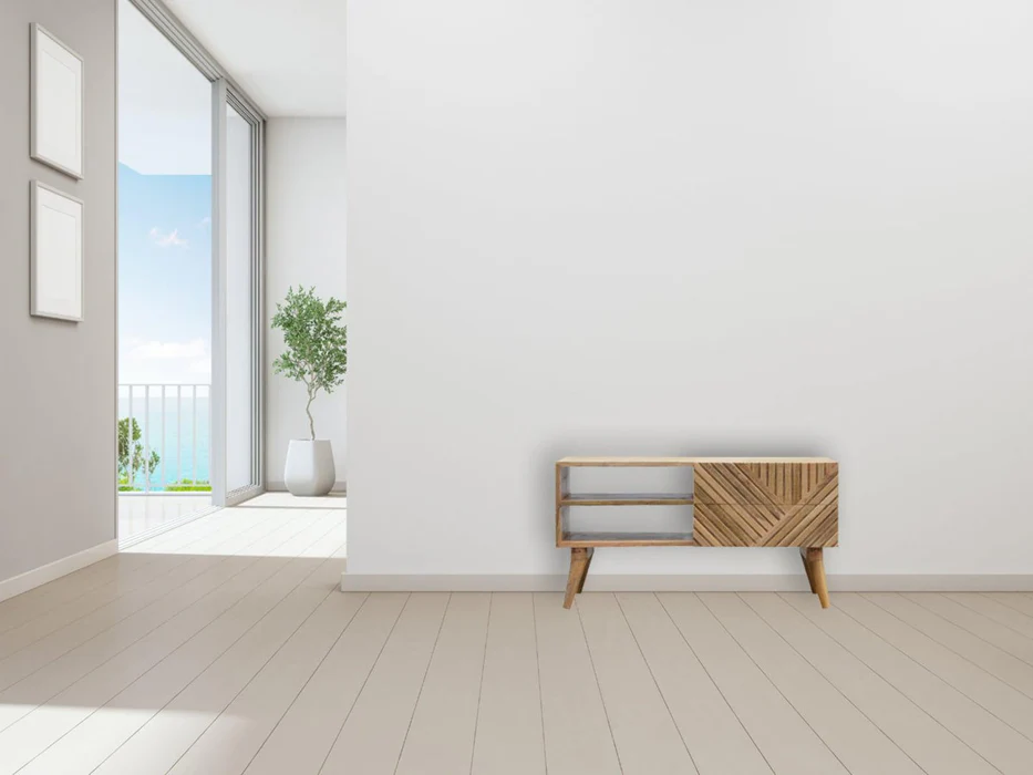 Oak Design Carved Line Acacia Wood 