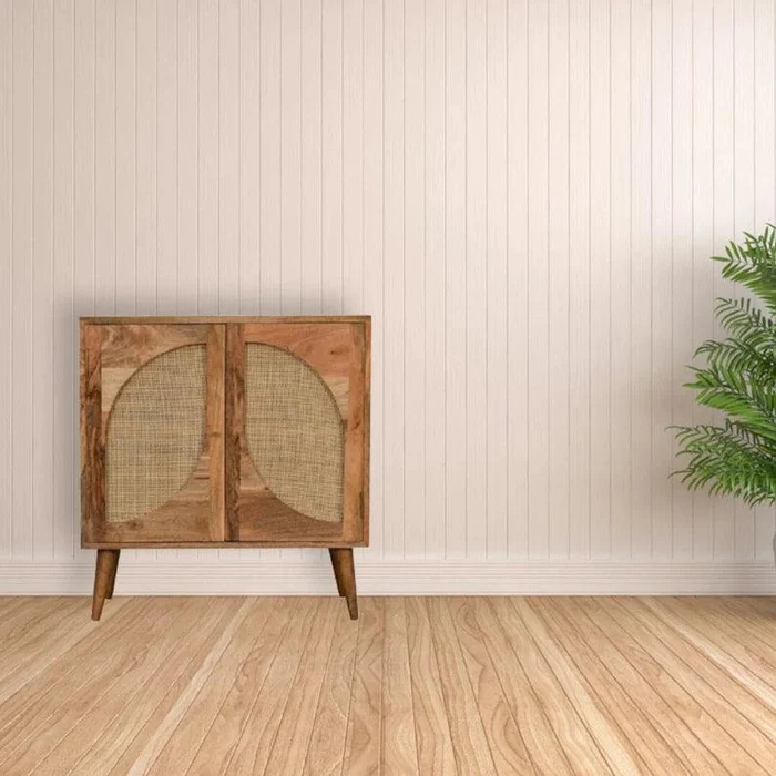 Oak Rattan Leaf Design Acacia Wood 