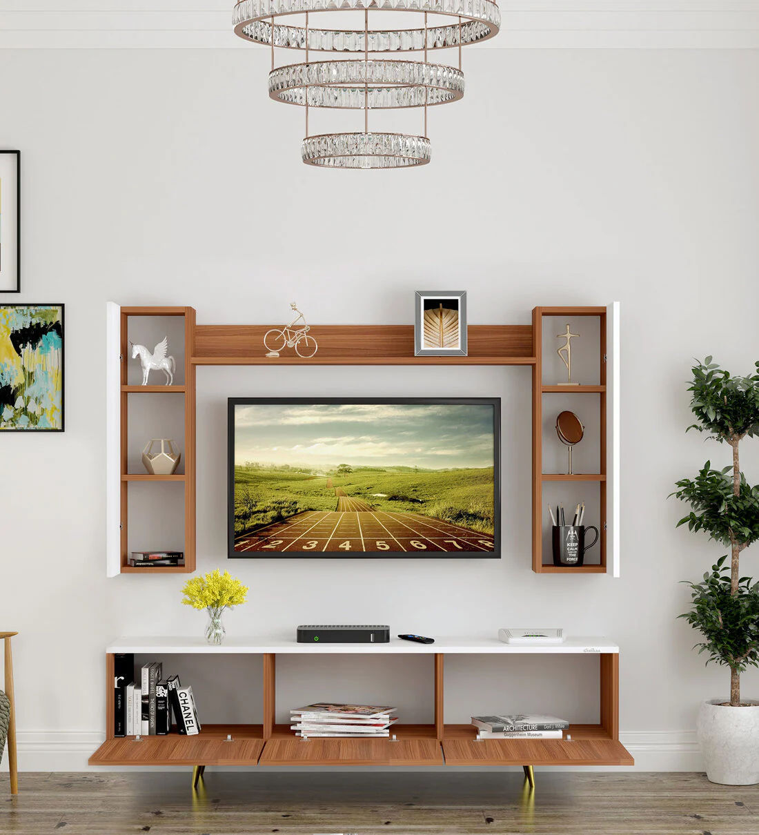 Kaydon TV Unit in Walnut Finish for