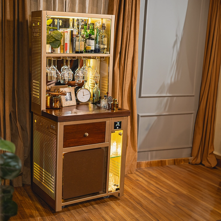 Storing Handmade Teak Wood Bar Cabi