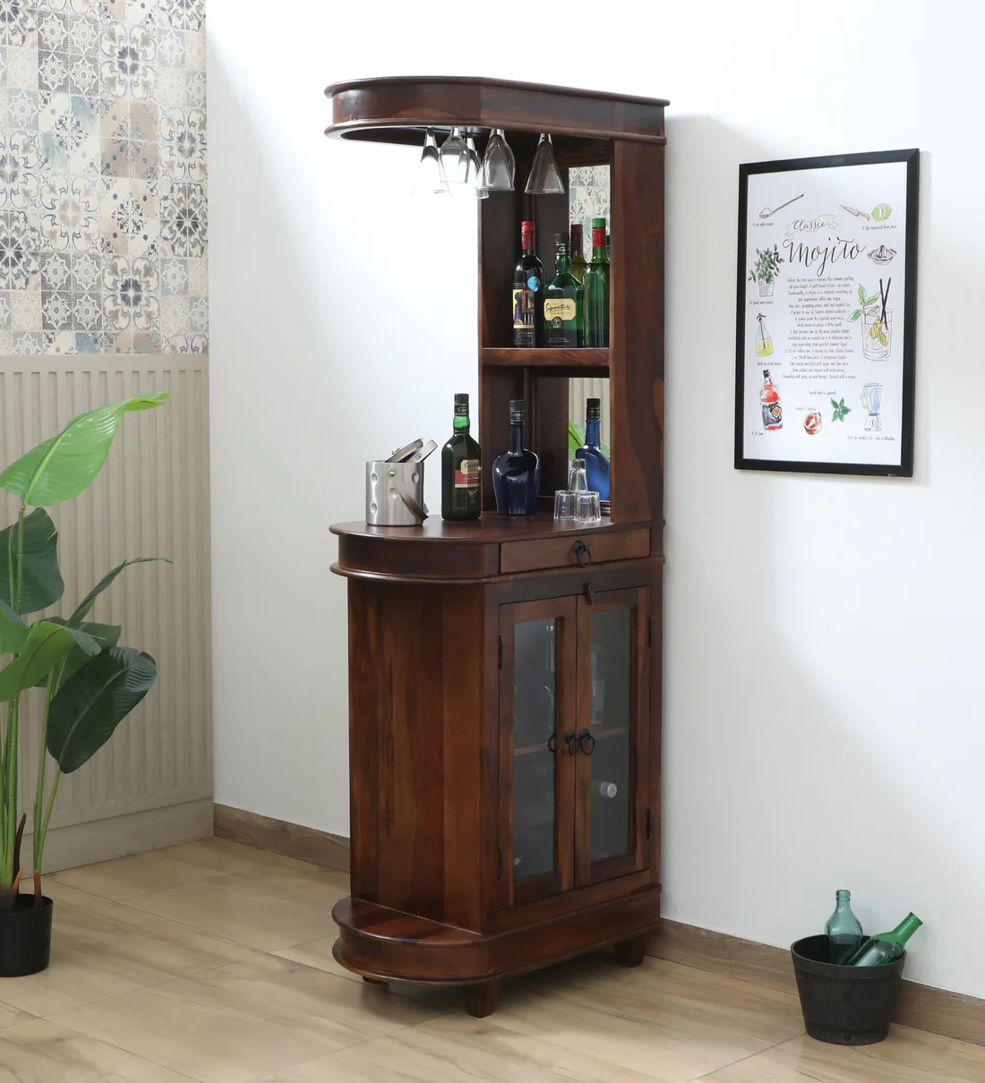 Naagin Handmade Teak Wood Bar Cabin