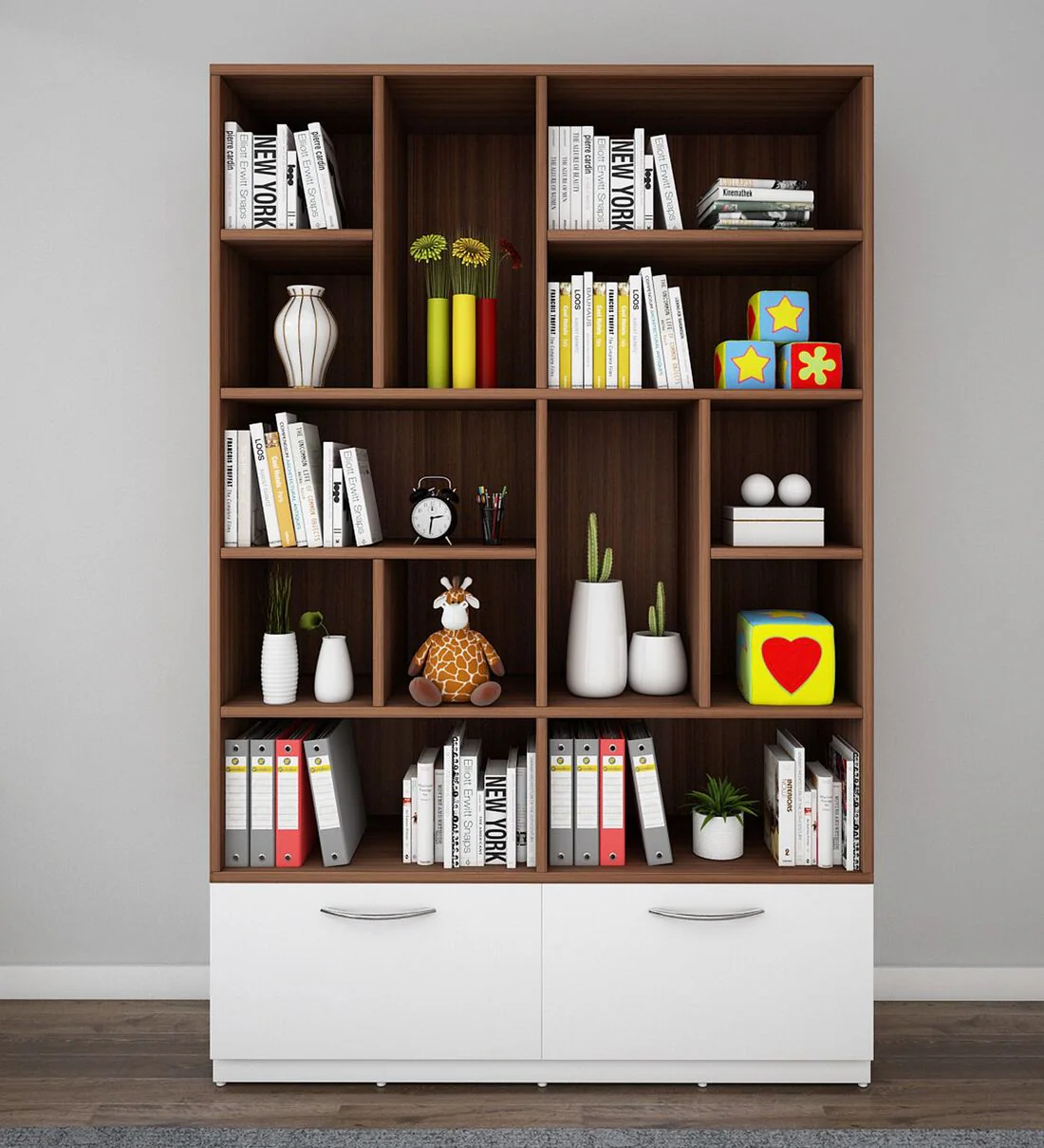 Pulseline Teak Wood Handmade Booksh