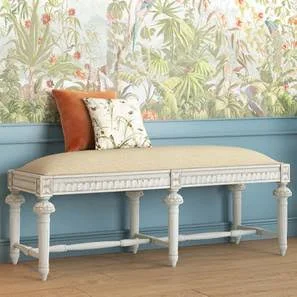 Hopsack Hand Carved Teak Wood Recta