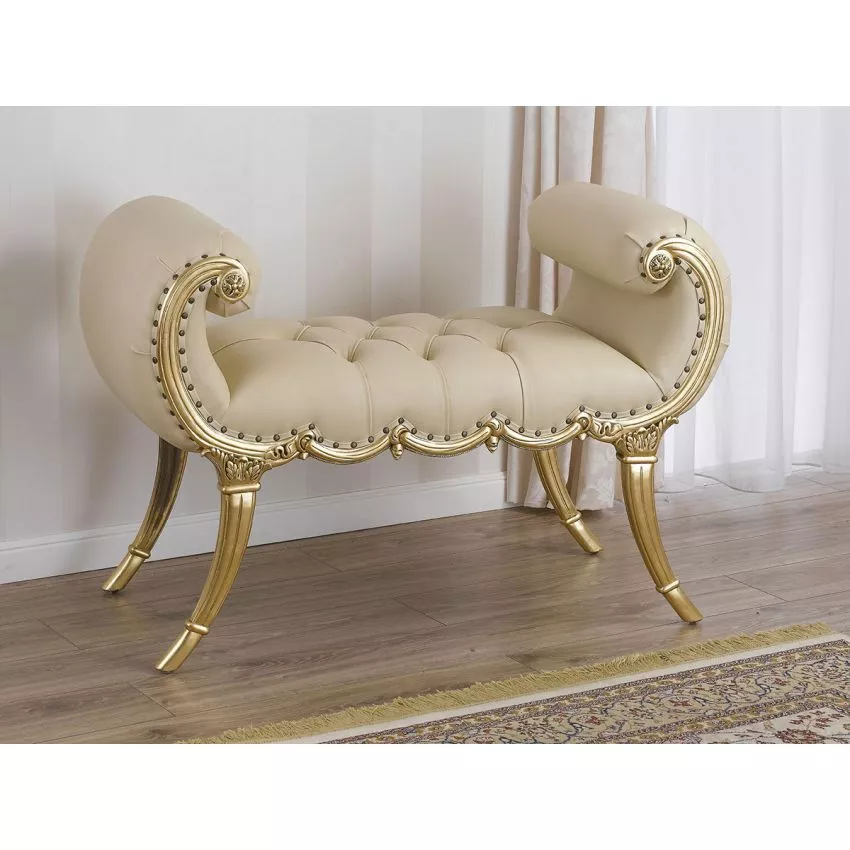 Eva Baroque Style Gold Leaf Champag