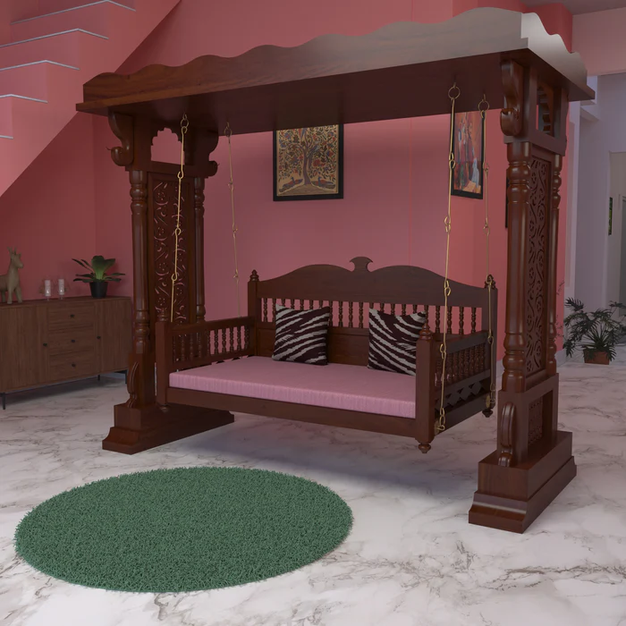 Vintage Hand Carved Swing