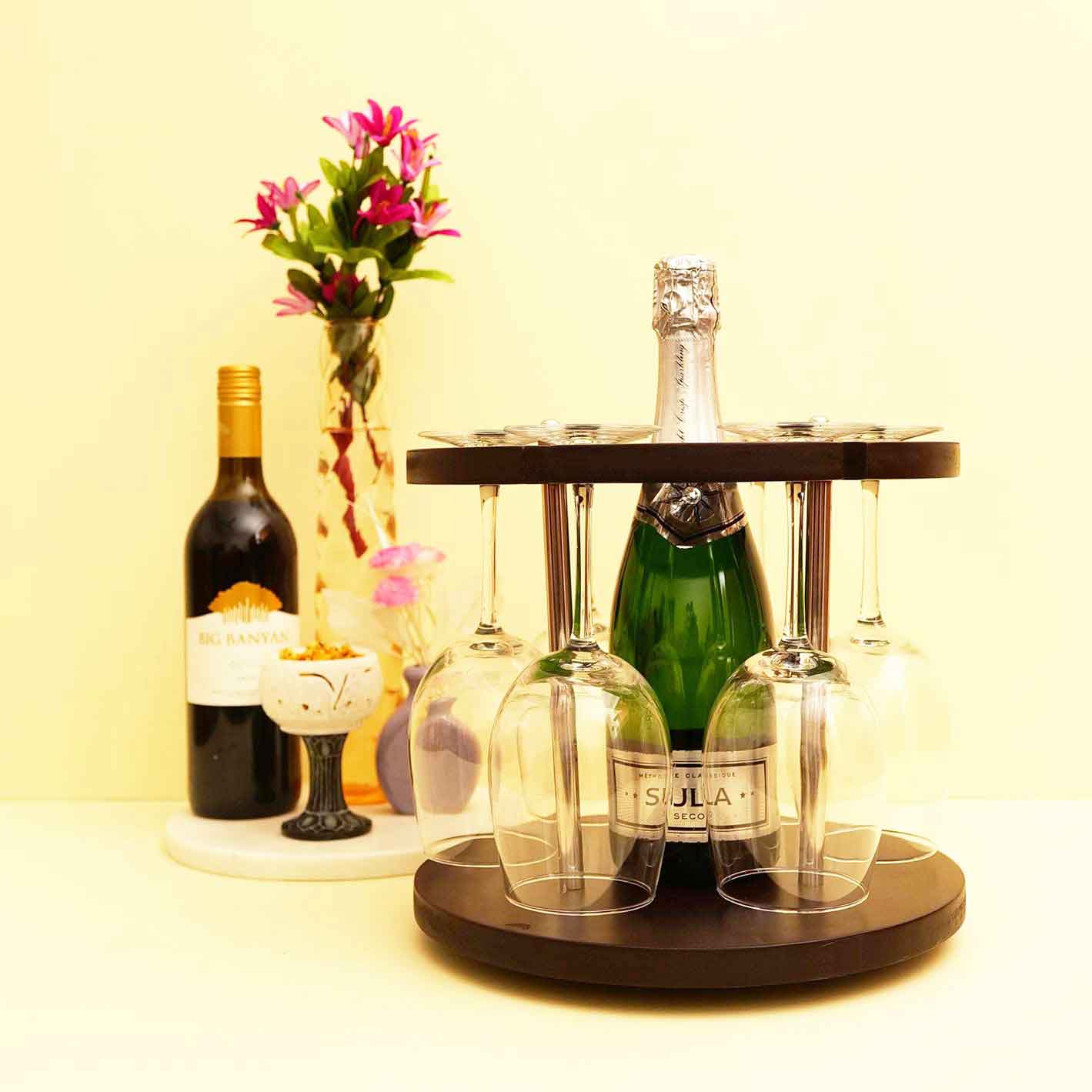 Sobre Wooden Wine Rack, Storage Gla