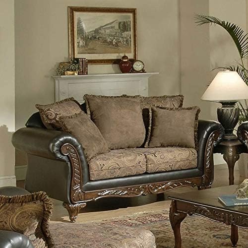 Marino Hand Carved Teak Wood 3-Seater Sofa Elegant Wooden Living Room ( Brown )