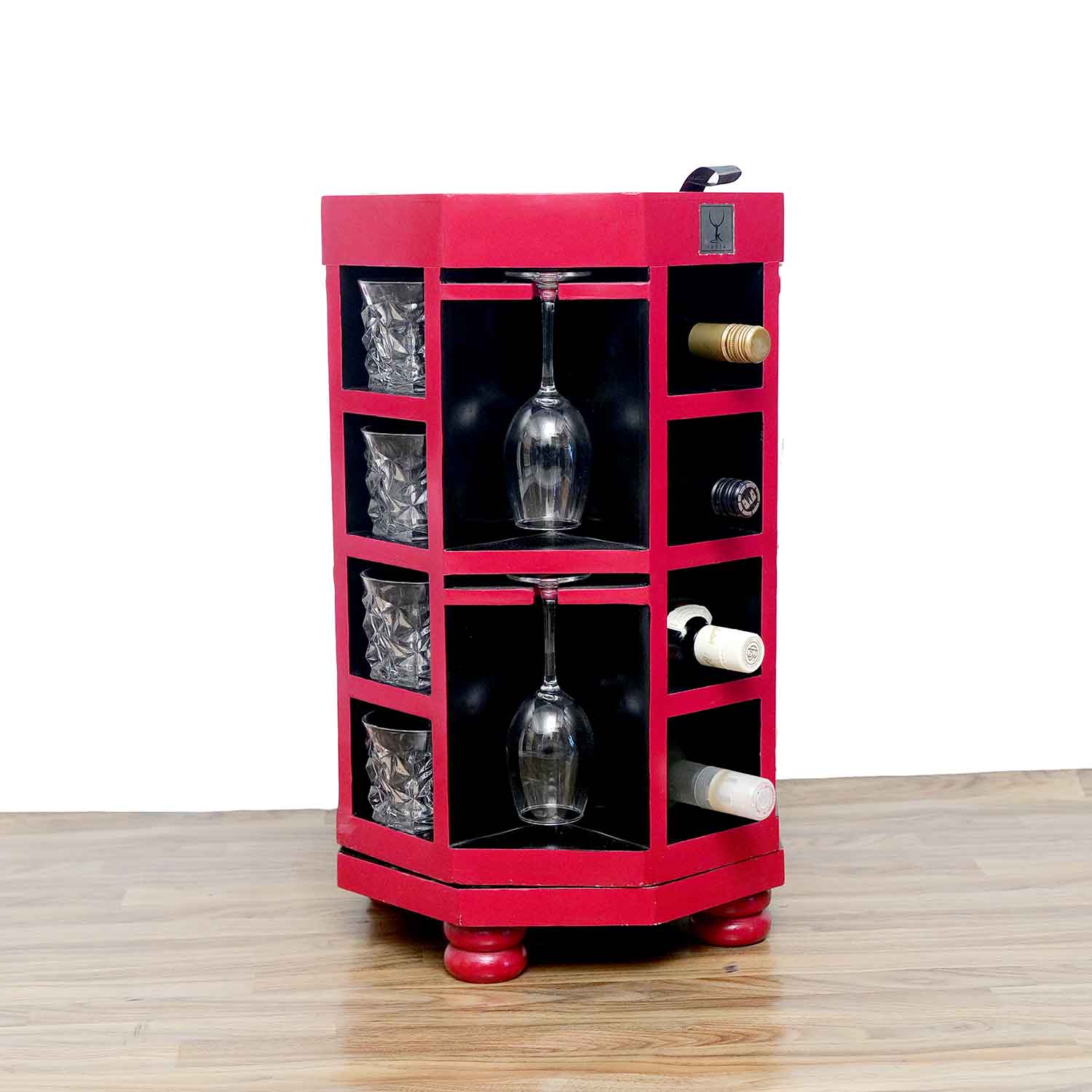 360 Rotation Mini Bar Cabinet Wine 