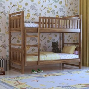 Swift Handmade Teak Wood Bunk Bed with Ladder Sturdy, Eco-Friendly, Space-Saving