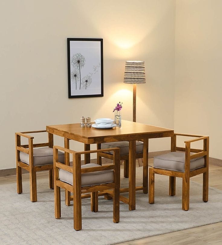 4 Seater Dining Table with Chairs S