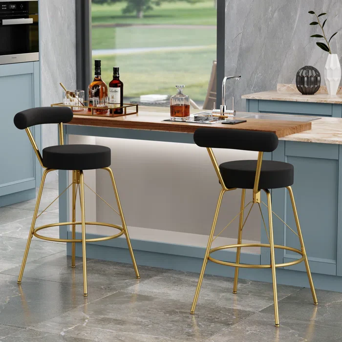 Grotoni Swivel Upholstered Counter 