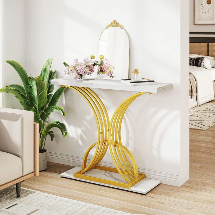 Luxurious Rectangle Console Table w