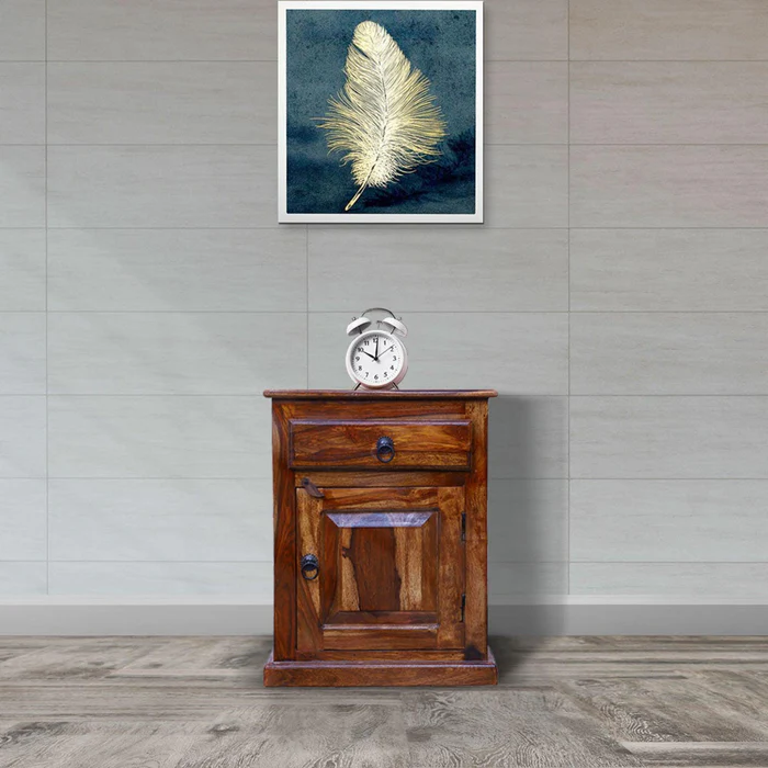Handmade Classic Teak Wood Bedside 