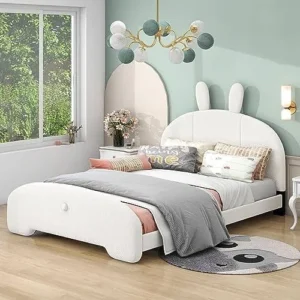 Harper & Bright Designs Kids Bed for Girls and Boys Plush Look
